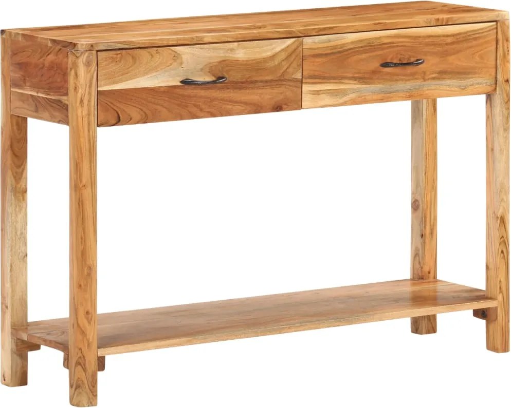 vidaXL tömör akácfa tálalószekrény 110 x 30 x 75 cm