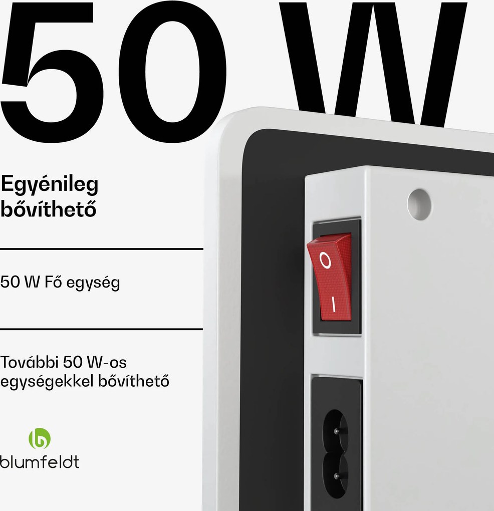 Blumfeldt DryWave infravörös falszárító, 50 W, festékek és vakolatok szárítása, falra szerelhető
