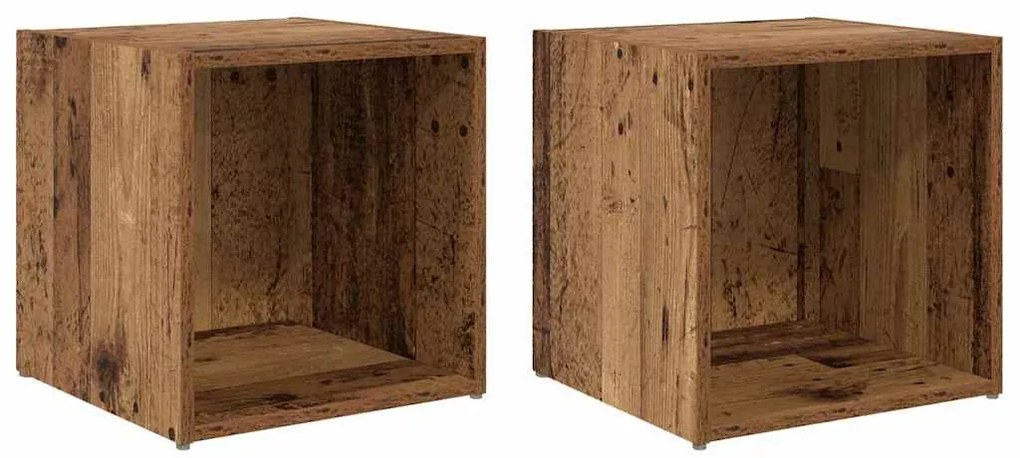 TV szekrény 2 pcs Barna 37 x 35 x 37 cm Faanyag