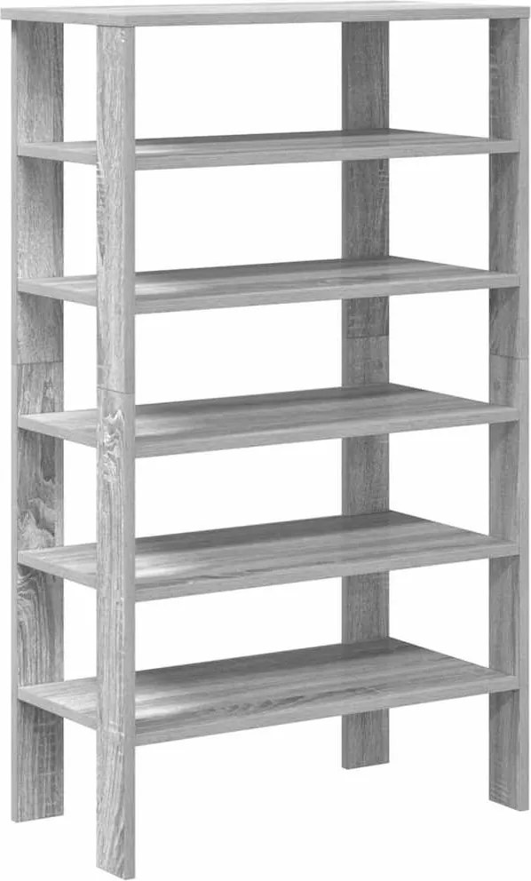 vidaXL szürke sonoma színű szerelt fa cipőtartó 61x32x105 cm