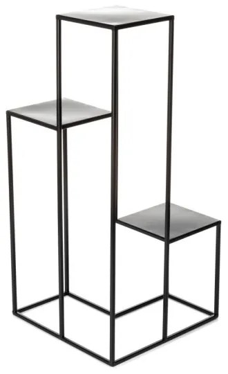 KASKADA virágtartó állvány 85x40 cm fekete