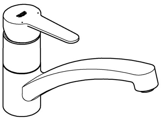 GROHE 31680000 - BAUECO mosogató csaptelep, fényes króm