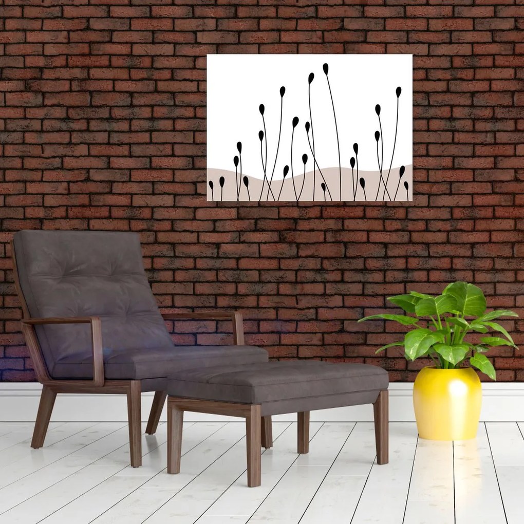Üveg kép - Grafikus rét N⁰1 (70x50 cm)