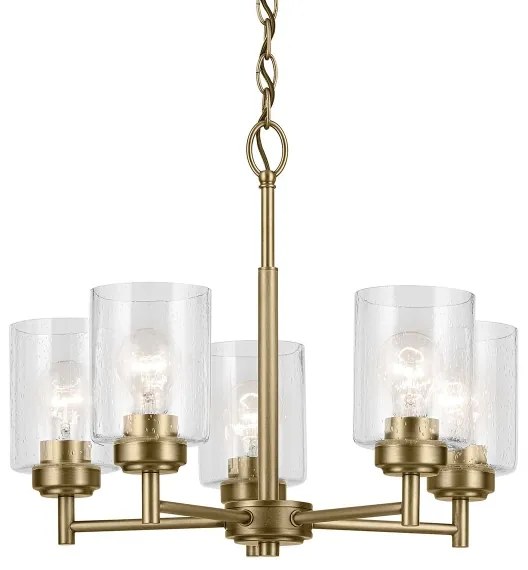 Kichler KL-WINSLOW5-NBR - Csillár láncon WINSLOW 5xE27/60W/230V réz