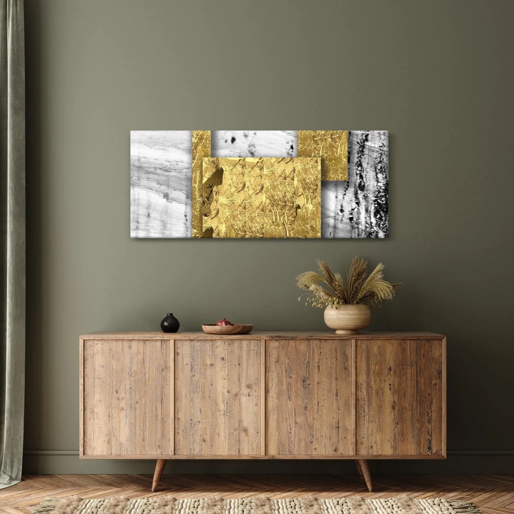 Kép - Arany négyzetek N⁰1 (120x50 cm)