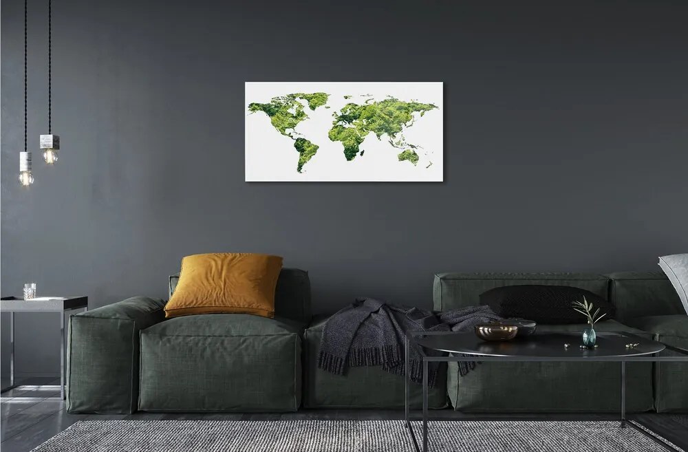 Üvegképek Térkép a zöld fű 120x60cm