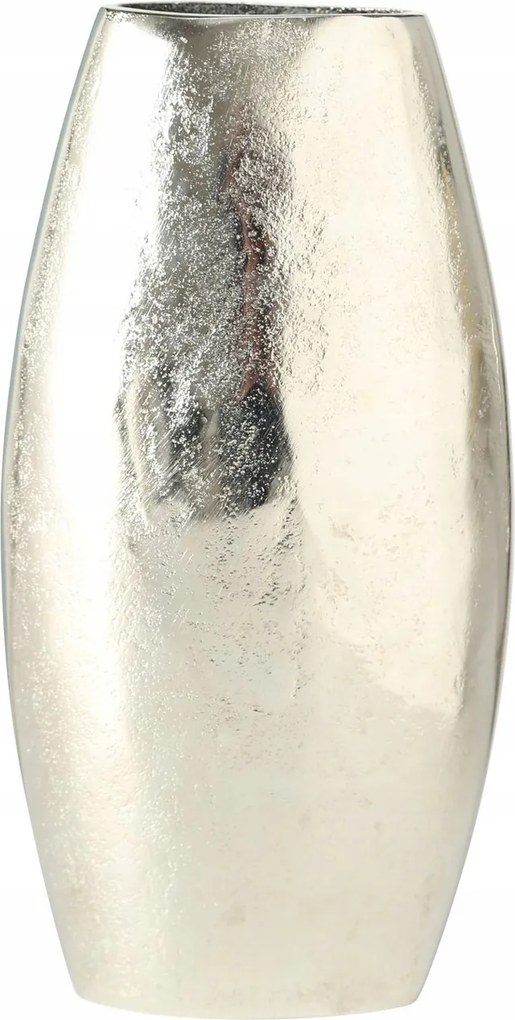 Fém Váza Dekoratív Ezüst Modern Magas Flaire 17 X 6 X 22 CM