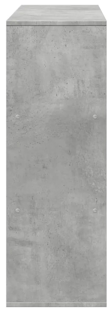 betonszürke szerelt fa térelválasztó 100 x 33 x 94,5 cm