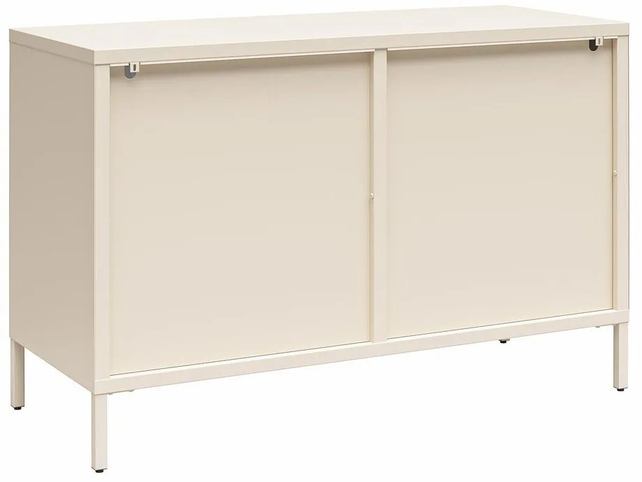 Krémszínű fém tálalószekrény 100x64x40 cm Luna – Støraa
