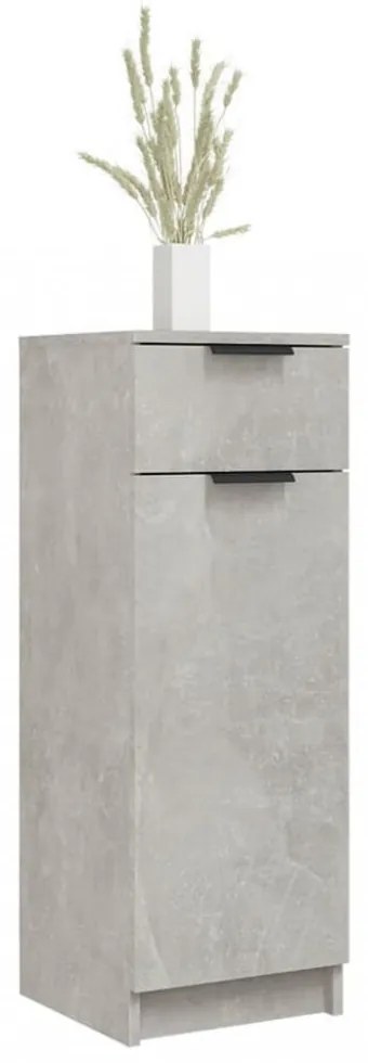 betonszürke szerelt fa fürdőszobaszekrény 32 x 34 x 90 cm