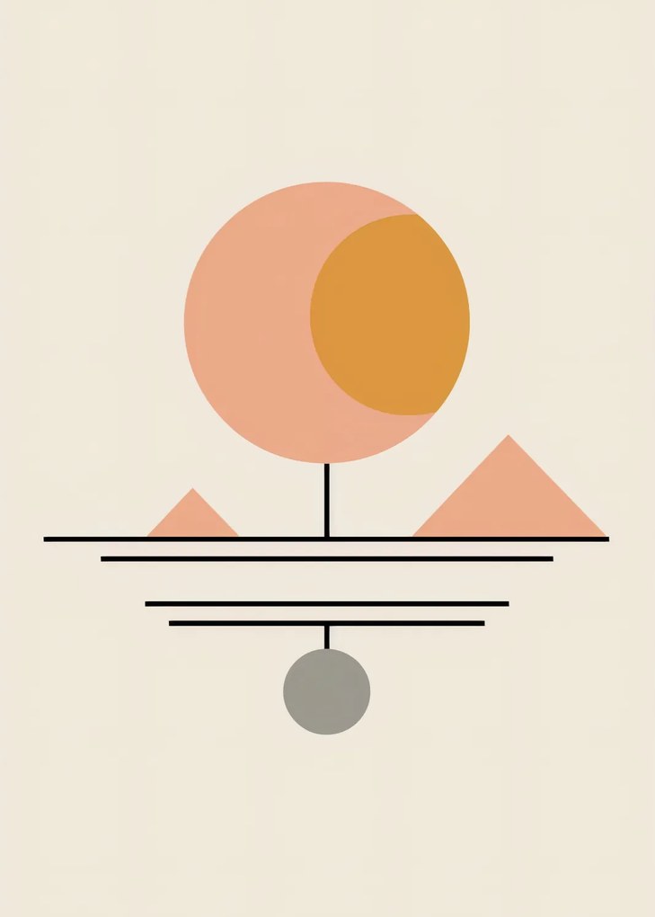 Poszter 50x70cm Geometrikus utópia