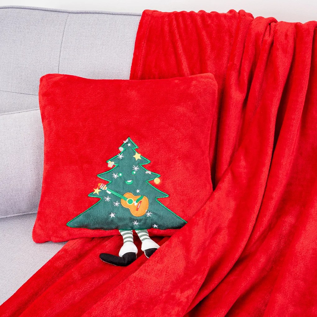 4Home Merry Christmas tree karácsonyi párnahuzat,40 x 40 cm