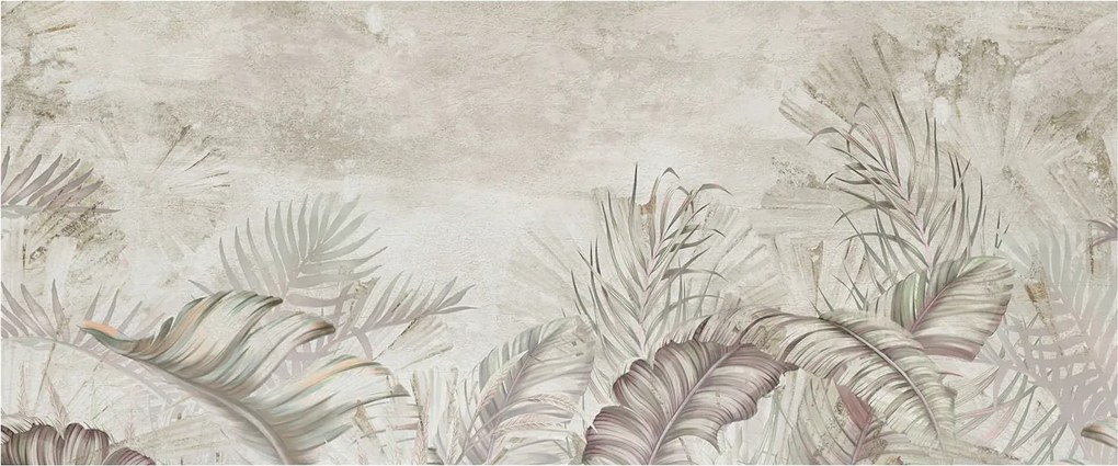 Fotótapéta Flizelin Hálószoba Nappali Dekoratív levelek 250x104 Ragasztó