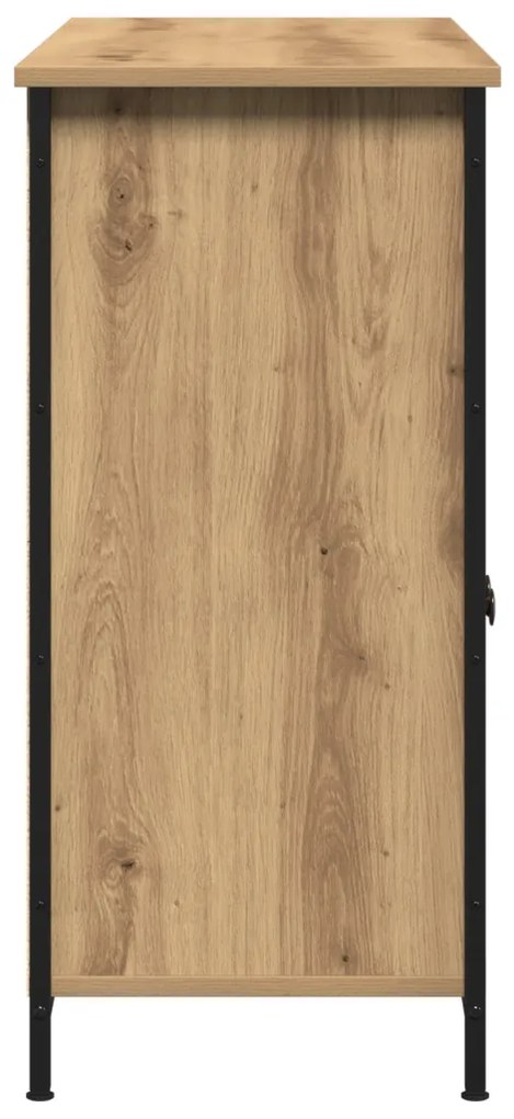 Oldalszekrény Kézműves Tölgy 100x35x75 cm Konstrukciós Fa