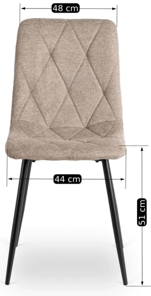 Bézs Szövet Étkezőszék. ROBIN 2