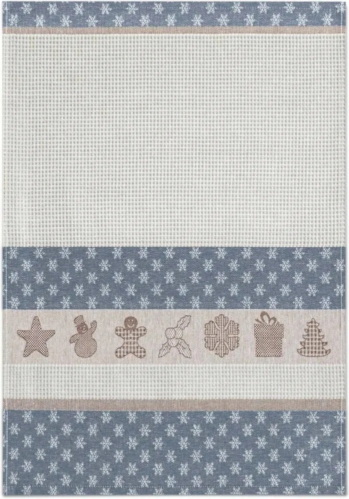 Konyhai törlőkendő 50x70 Katalin sötétkék-barna Zwoltex