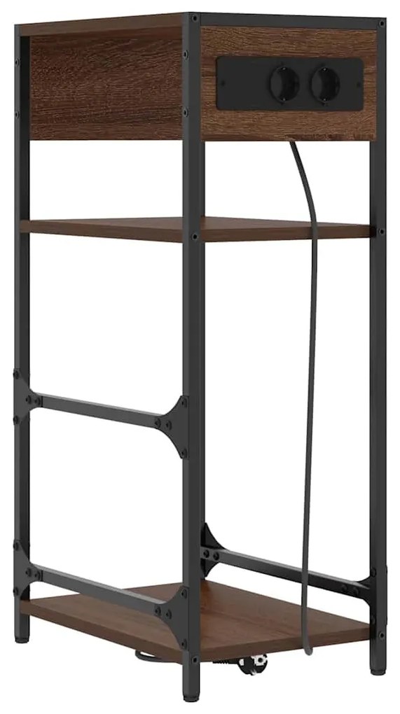 Éjjeliszekrény fiókkal barna tölgy 40 x 27 x 76 cm Faanyag