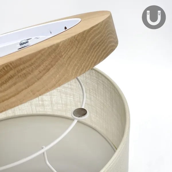 Brilagi - LED Mennyezeti lámpa BELLADONNA 1xE27/15W/230V átm. 30 cm krémes/tölgy