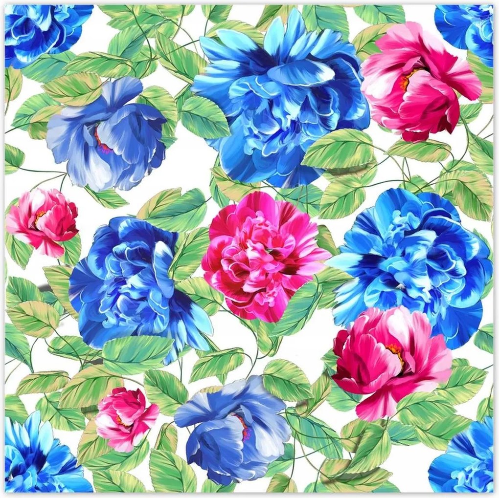 Poszterek 100x100 Színes virágok Virágok