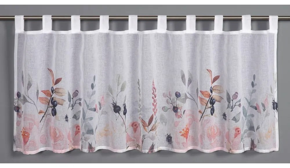 Fehér fényáteresztő függöny 135x245 cm Floral – Sehlbach