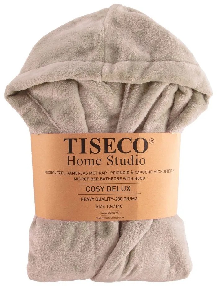 Barna mikroplüss gyerek fürdőköpeny Delux – Tiseco Home Studio