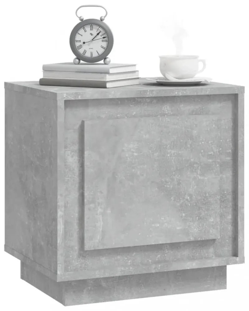 2 db betonszürke szerelt fa éjjeliszekrény 44x35x45 cm