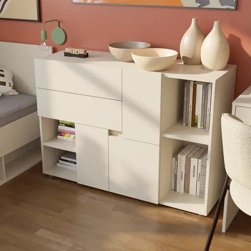 Szekrény 3 ajtós és 2 fiókos kivitelben LENS