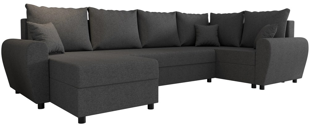 U alakú sarokkanapé Fleur Long (sötétszürke) (J). 1057087