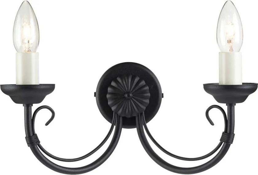 Elstead Lighting CHARTWELL CH2-BLACK Fali lámpa 2x60W/E14