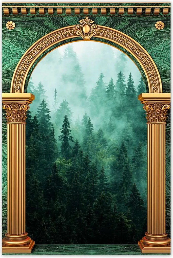 Poszterek 60x90 Erdő Köd Tájkép Utazás