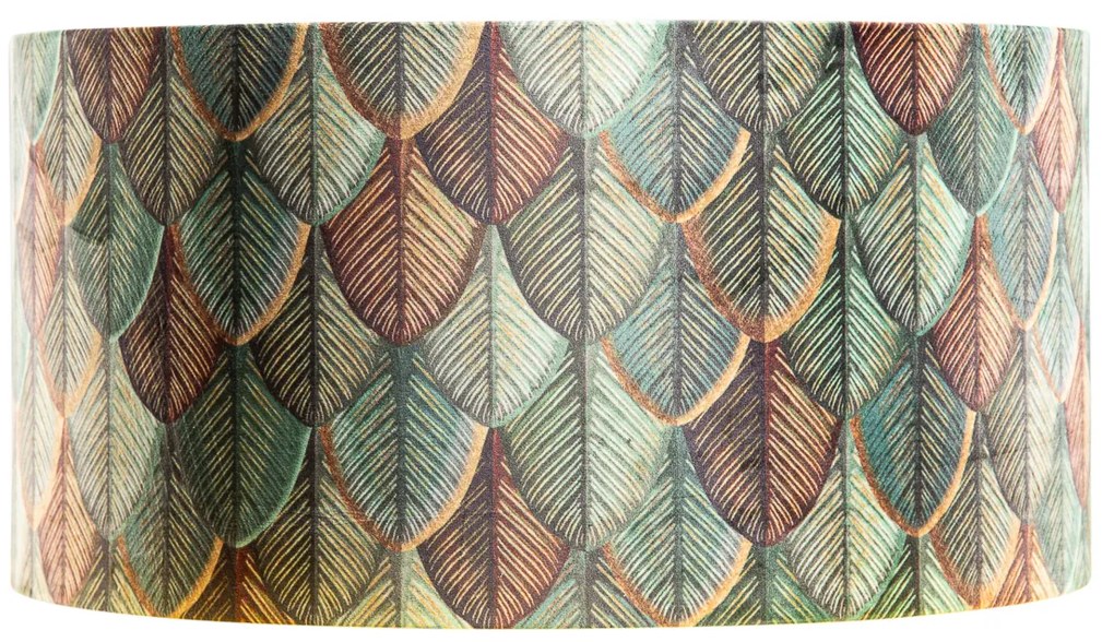 Bársony lámpabúra levélminta arany belsejével 50/50/25