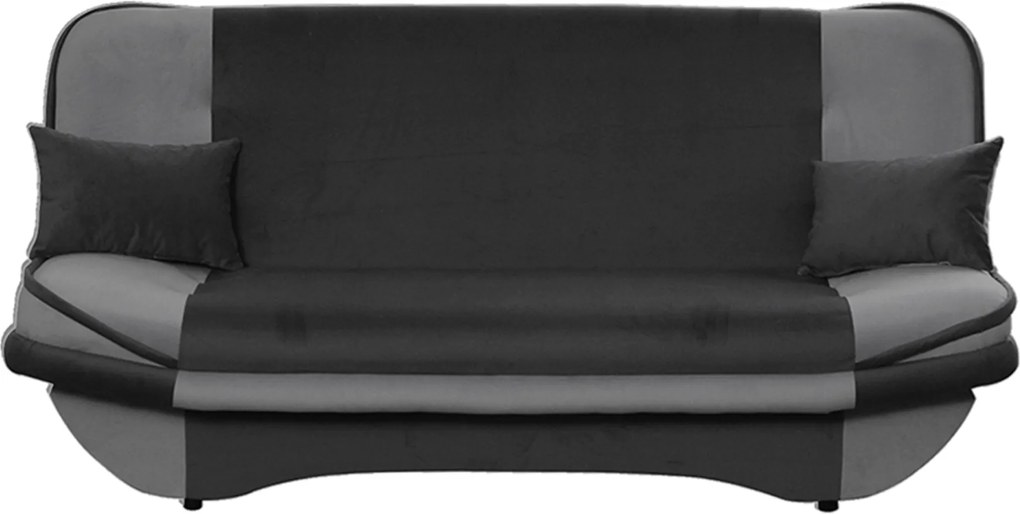 Kinyitható kanapé, világosszürke/sötétszürke, GURU