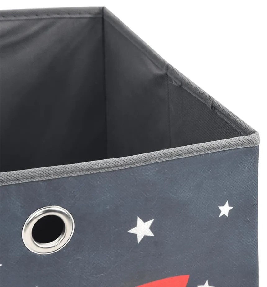 vidaXL 10 db szürke szövet összecsukható tárolódoboz 32x32x32cm