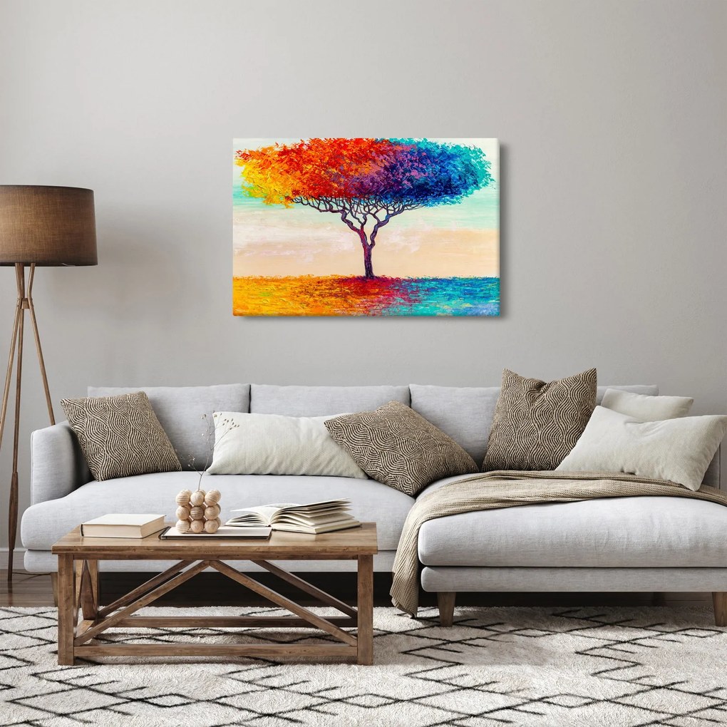 Egy festett fa képe (90x60 cm)