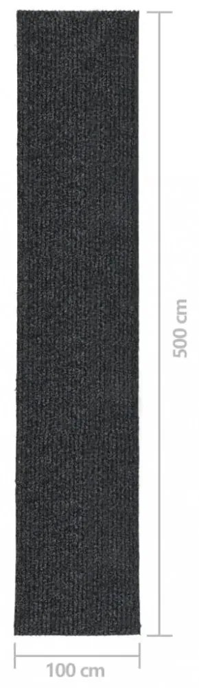 antracitszürke koszfogó futószőnyeg 100 x 500 cm