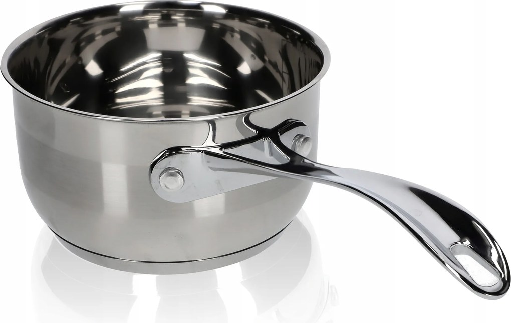 Fazék Serpenyő Acél Serpenyő 1,8 L Fogantyú Gáz Indukciós Rozsdamentes Acél