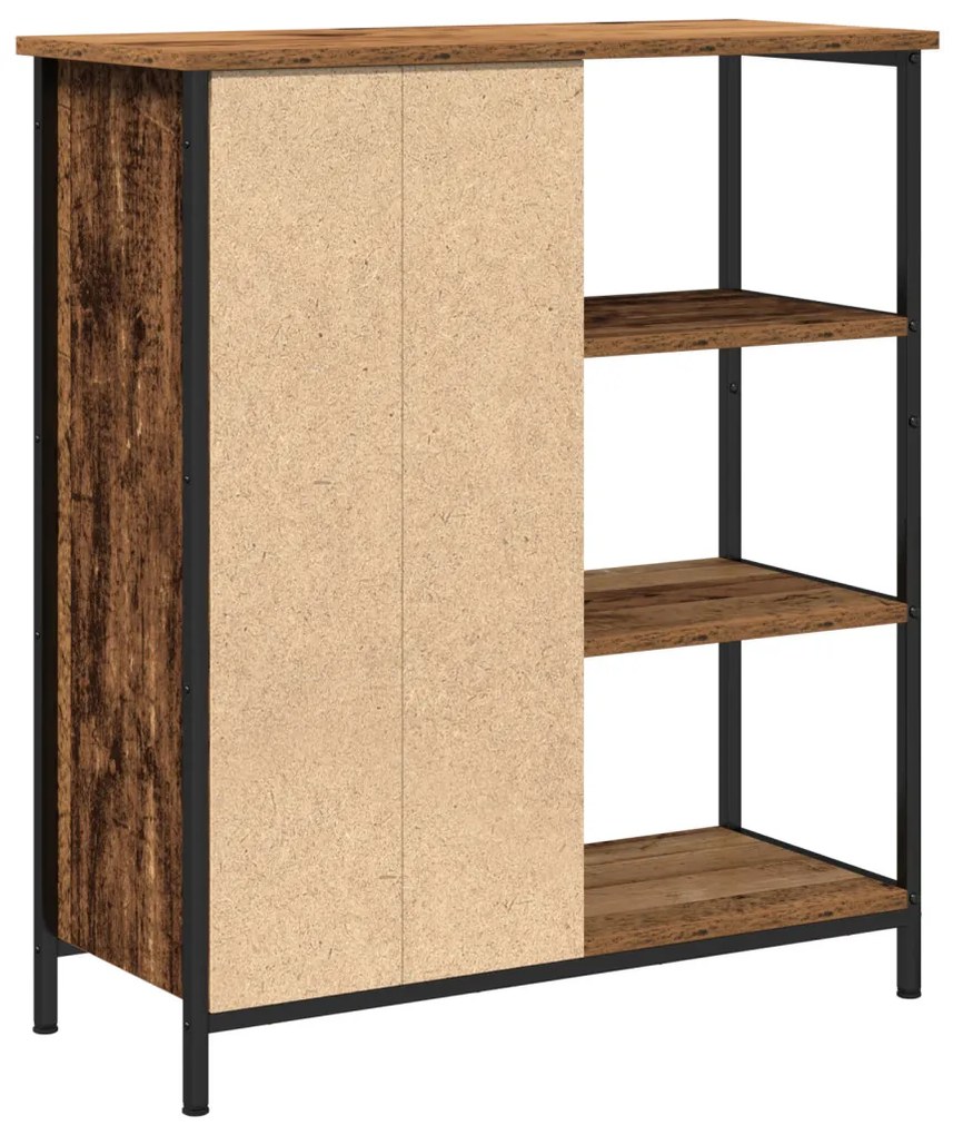 vidaXL Széf Régi fa 70 x 30 x 80 cm Faanyag