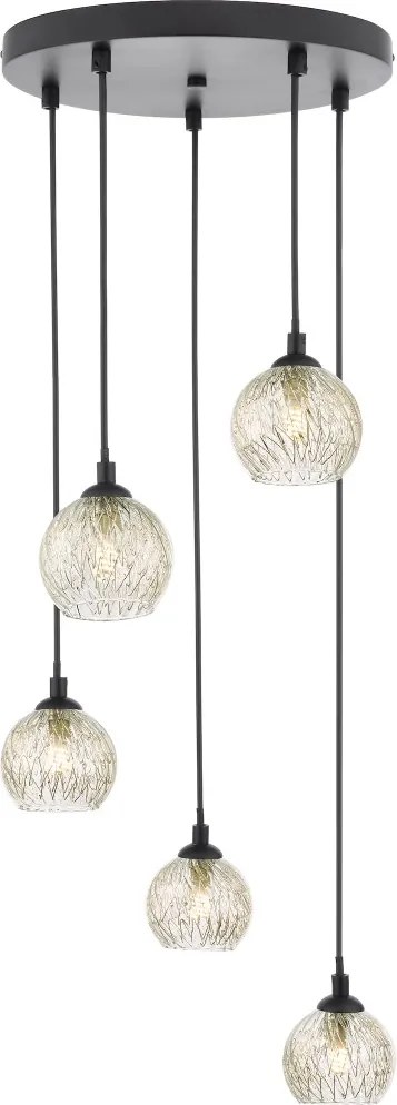 Dar Lighting modern függeszték federico fekete darfed0522-09