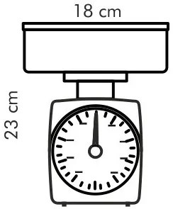 Tescoma ACCURA 5 kg fehér mechanikus konyhaimérleg, L