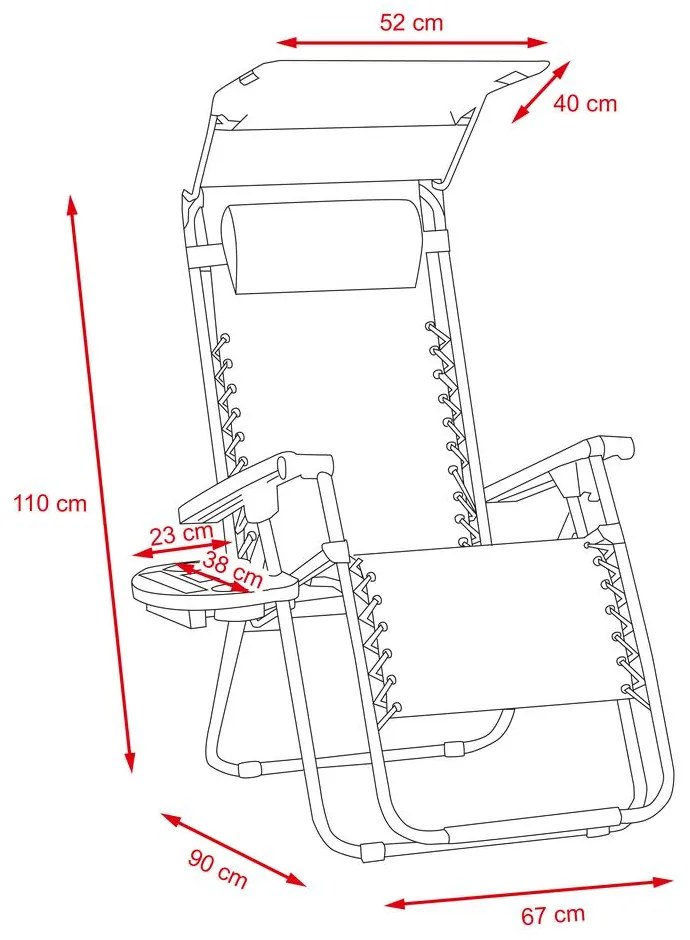 Avenberg PALMAS Relaxációs szék - szürke