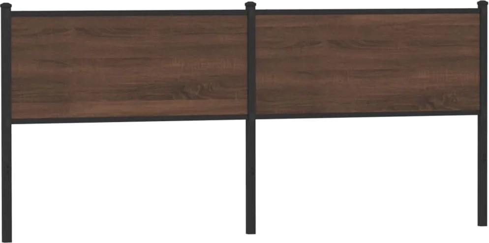 vidaXL barna tölgy színű szerelt fa és acél csere fejtámla 200 cm