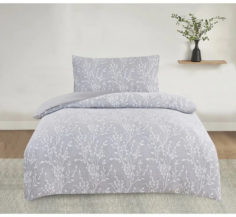 Jacquard ágynemű Alabama szürke , 140 x 200 cm, 70x 90 cm, 70 x 90 cm