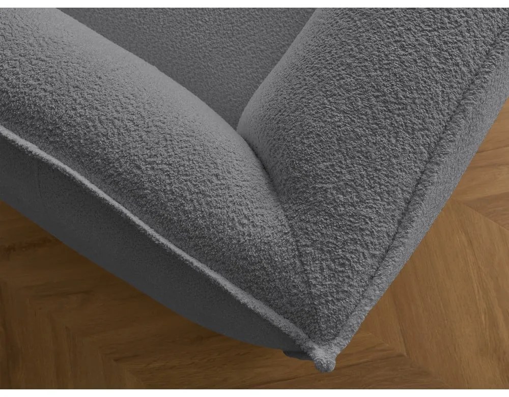 Sötétszürke buklé kanapé 242 cm Giorgia – Bobochic Paris