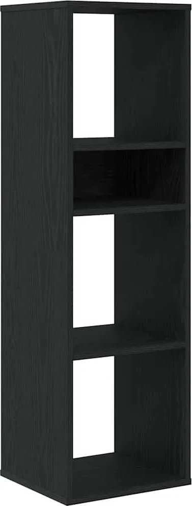 vidaXL könyvszekrény fekete 34x31x112 cm szerelt fa