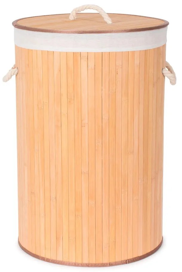 Round kerek bambusz szennyeskosár - Compactor