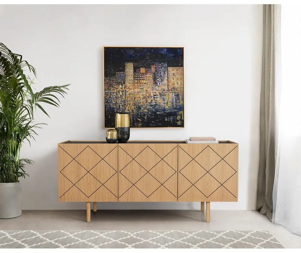 Porto Ramalade komód tölgyfa dekorral - Woodman