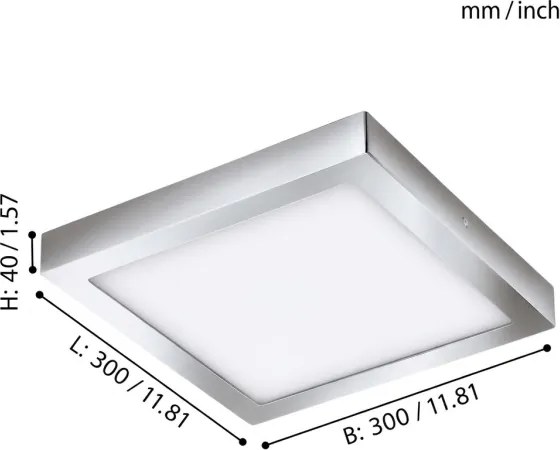 Eglo 79528 - LED Fürdőszobai mennyezeti lámpa DURANGO LED/22W/230V 30x30 cm IP44