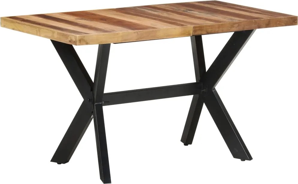 vidaXL tömör fa étkezőasztal mézszínű felülettel 140 x 70 x 75 cm