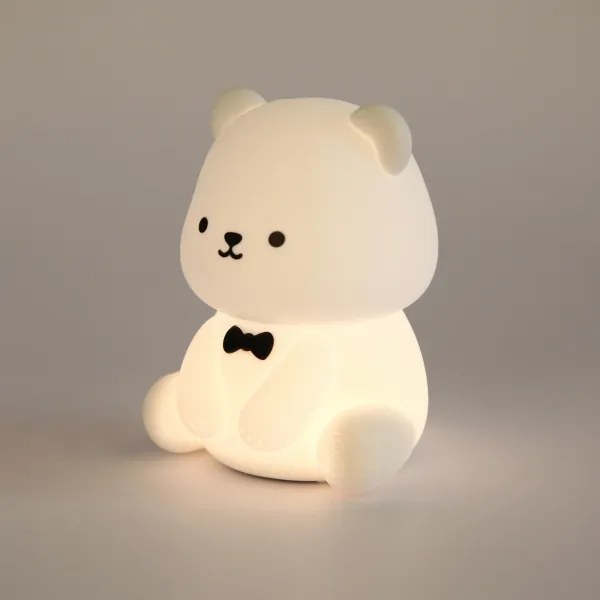 Globo 2870 - TEDDY LED RGBW, fényerőszabályozható, újratölthető gyerek éjjeli lámpa, 1 W LED, 5 V, 1200 mAh, mackó alakú