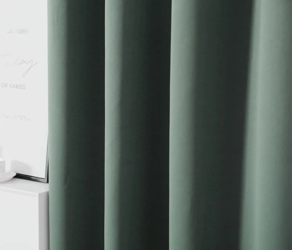 OXFORD szürkészöld függöny 140x270 cm Felfüggesztés: Hullámos sínszalag